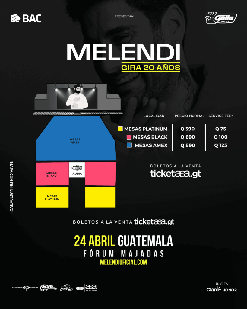 Concierto de Melendi en Guatemala 2025